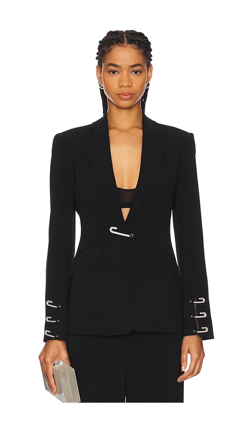 Cinq a Sept Rhinestone Pin Cheyenne Blazer in Black