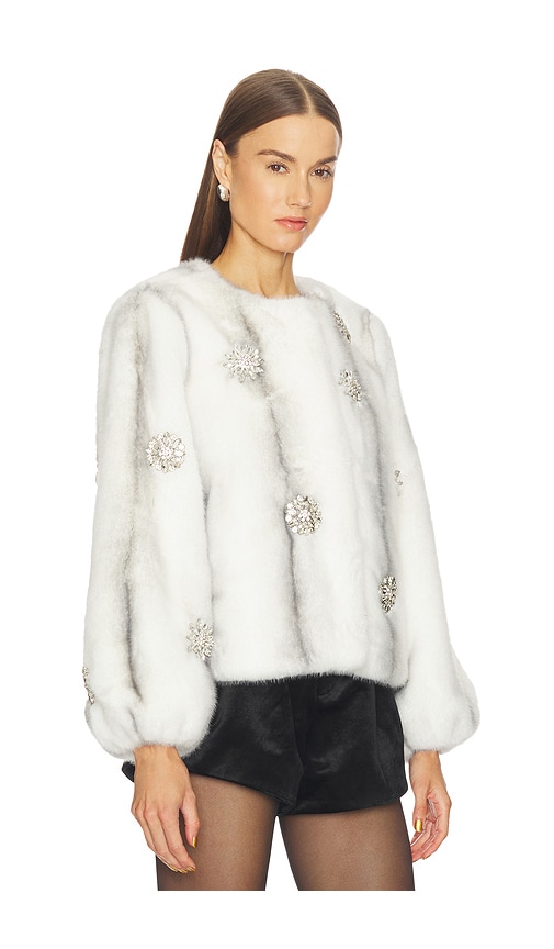 Cinq À Sept Faux Mink Benson Coat In White