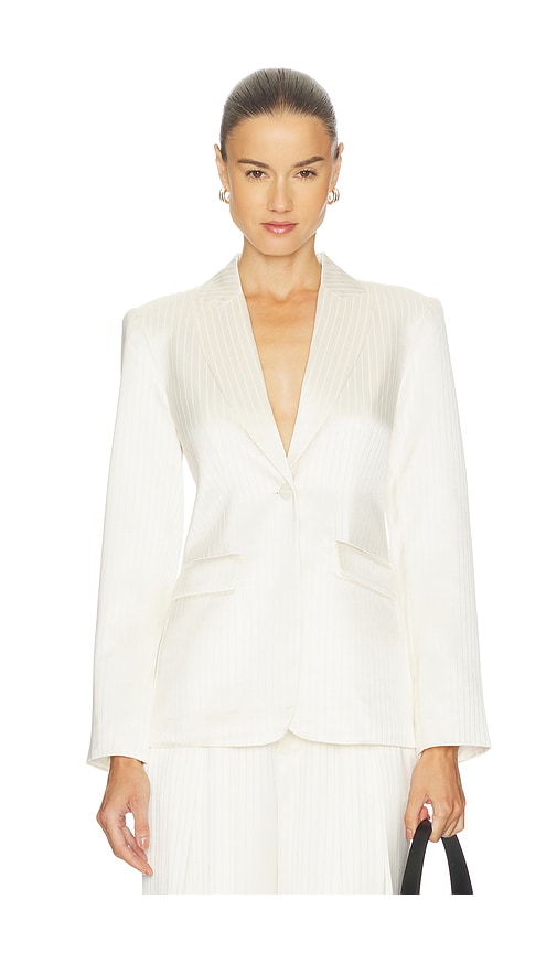 Cinq a Sept Georgia Satin Stripe Cheyenne Blazer