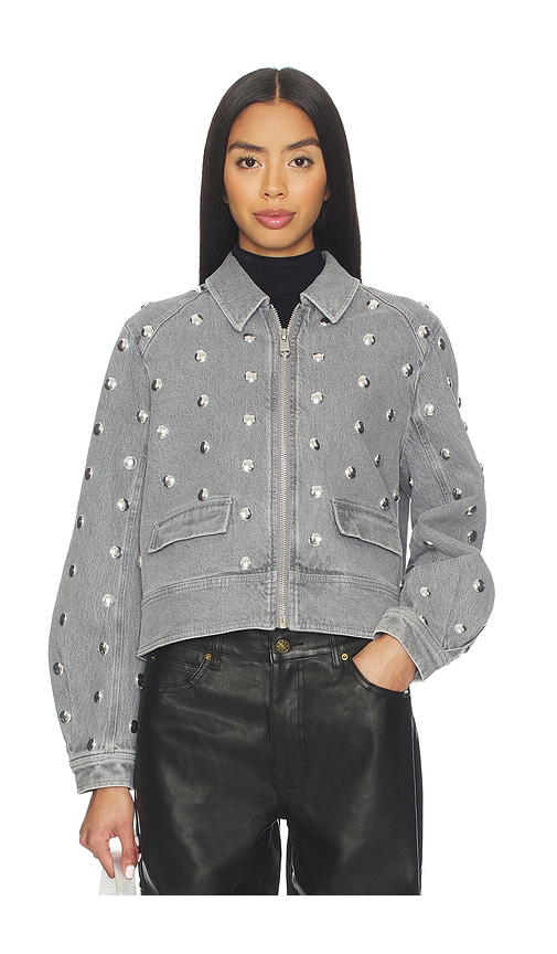 Cinq a Sept Studded Denim Harriet Jacket