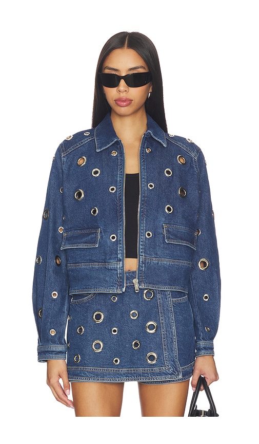 Cinq a Sept Denim Harriet Jacket in Blue. Size XS. Also in L, XL.