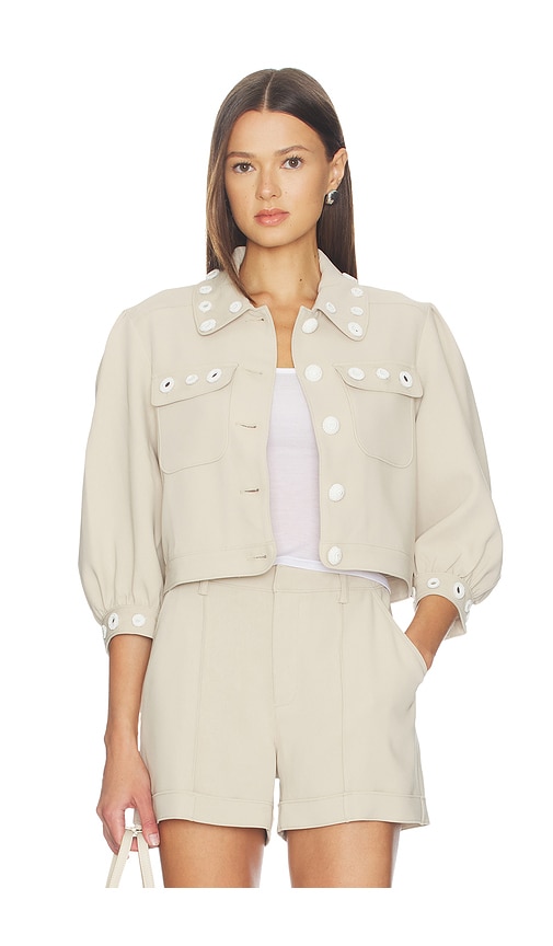 Cinq a Sept Crochet Mirrors Gilliana Jacket in Brown. Size L. Also in XS.