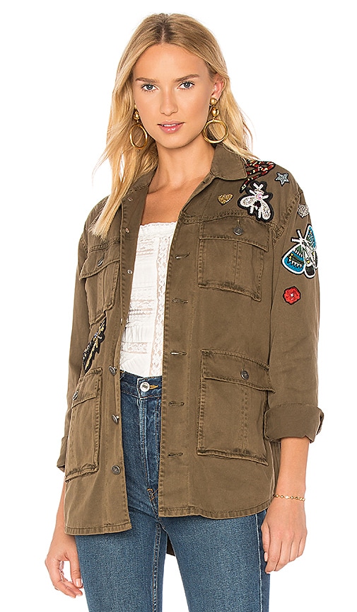 Cinq a Sept Solid Rose Canyon Jacket in Olive | REVOLVE