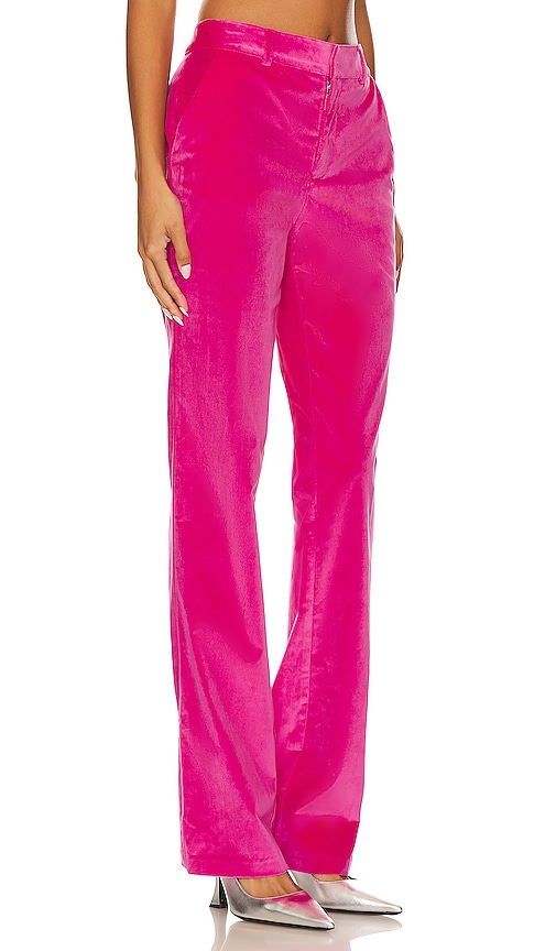 Shop Cinq À Sept Chenille Velvet Kerry Pant In Pink