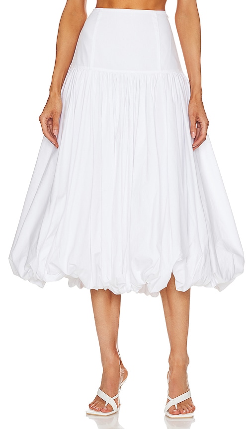 Cinq À Sept Pleated-gown Skirt In White
