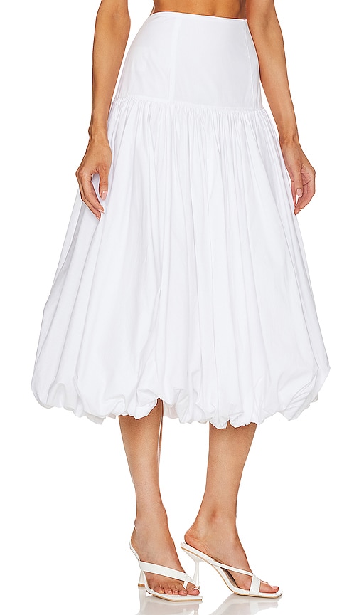 Shop Cinq À Sept Midi Ellah Skirt In White