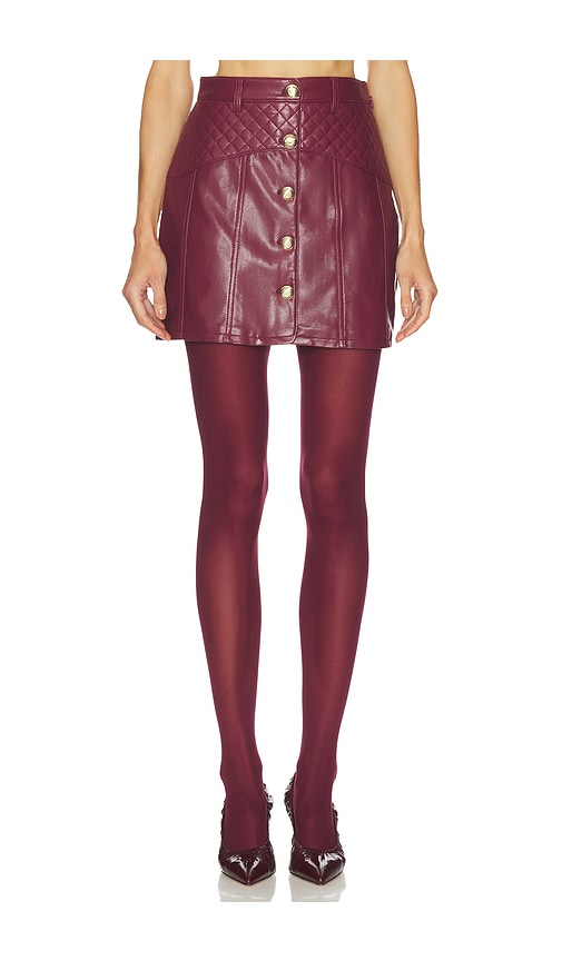 Cinq À Sept Claudia Quilted Button Mini Skirt In Multi