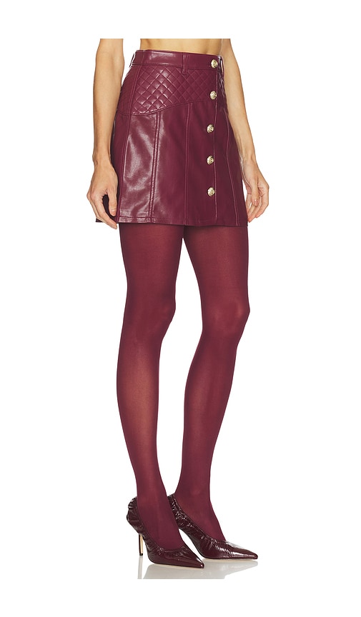 Cinq À Sept Claudia Quilted Button Mini Skirt In Multi