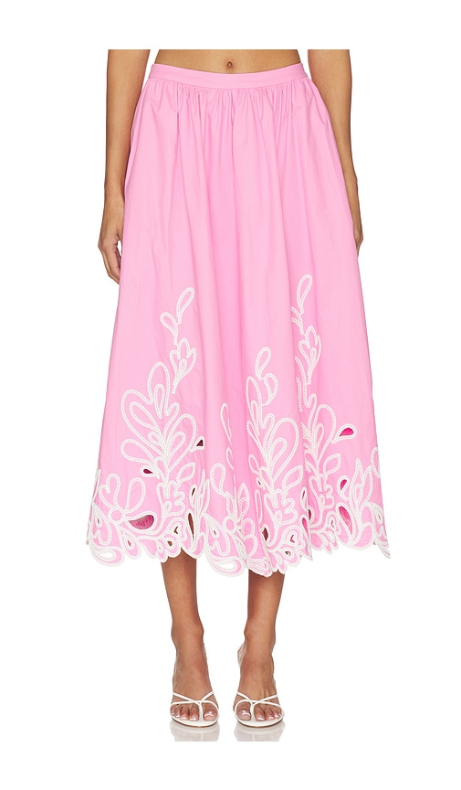 Cinq a Sept Paisley Bloom Embroidered Espe Skirt