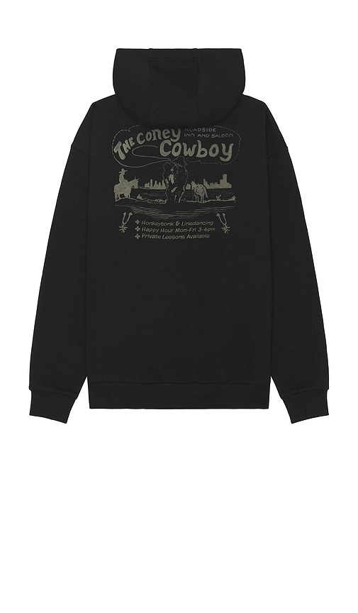 Shop Coney Island Picnic Coney Cowboy Hoodie In Black