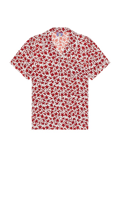 Shop Coney Island Picnic All Over Digital Camp Shirt In Red