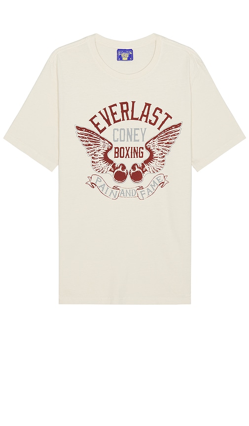 Shop Coney Island Picnic X Everlast Fame Garment Dyed Tee In 燕麦色