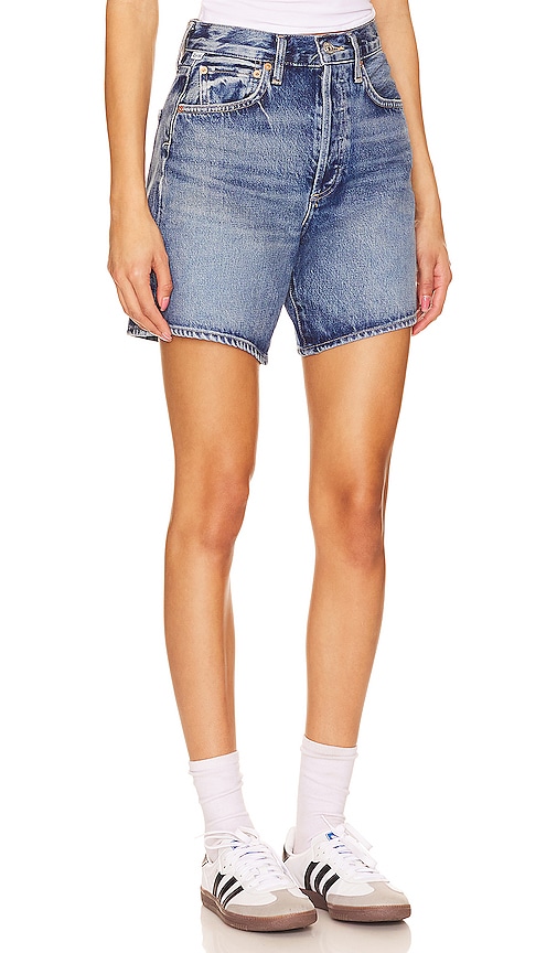 Shop Citizens Of Humanity Marlow Long Vintage Short In Blue