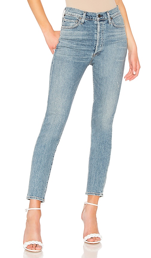 olivia high rise slim ankle in backroad