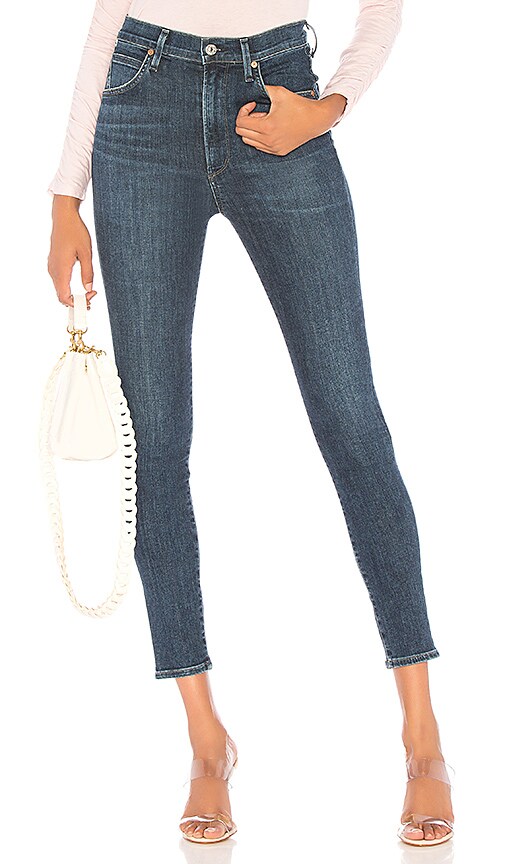 chrissy uber high rise skinny jeans