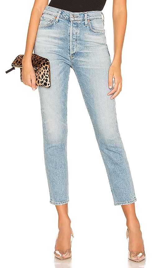 citizens of humanity olivia high rise slim ankle jeans