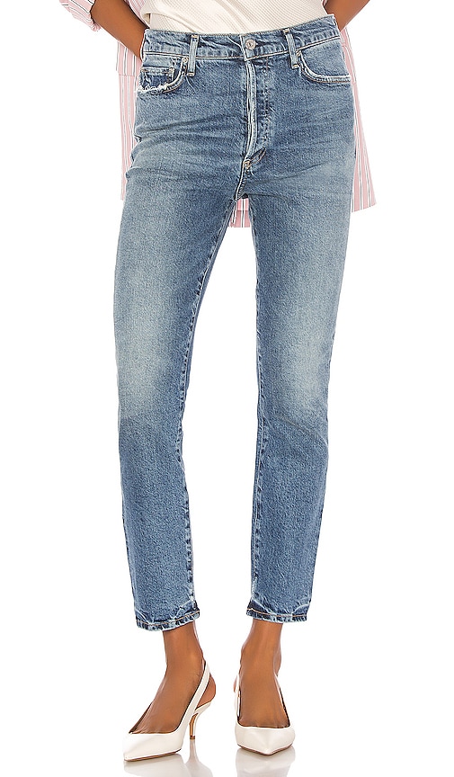 olivia high rise slim ankle jeans