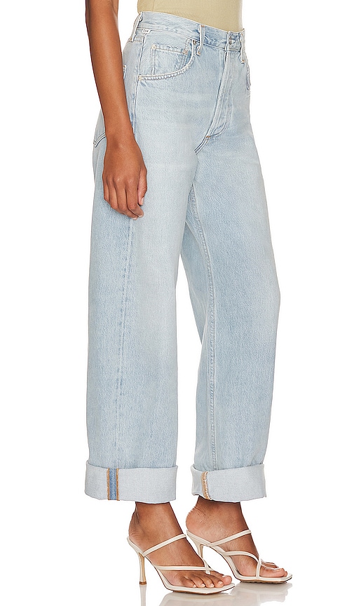 Shop Citizens Of Humanity Ayla Baggy Cuffed Crop In Blue