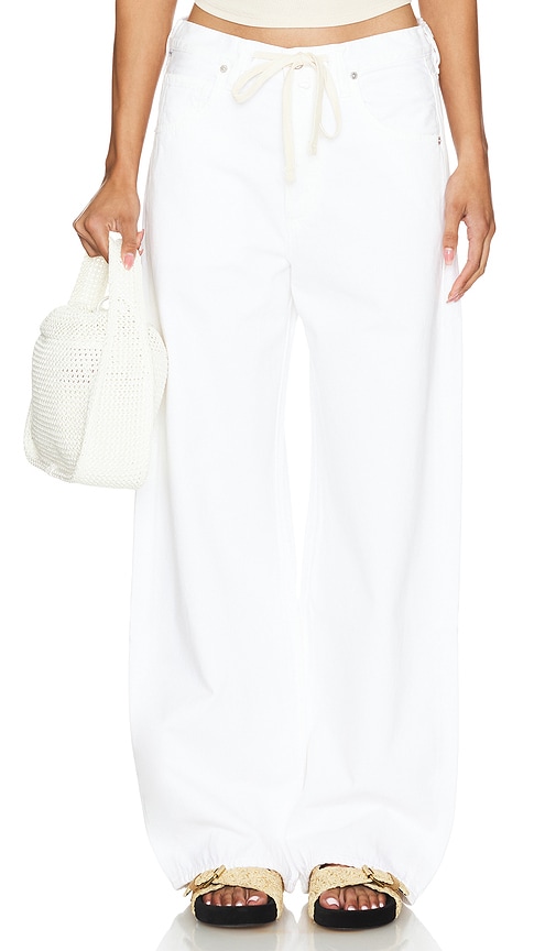 Shop Citizens Of Humanity Brynn Drawstring Wide Leg In White