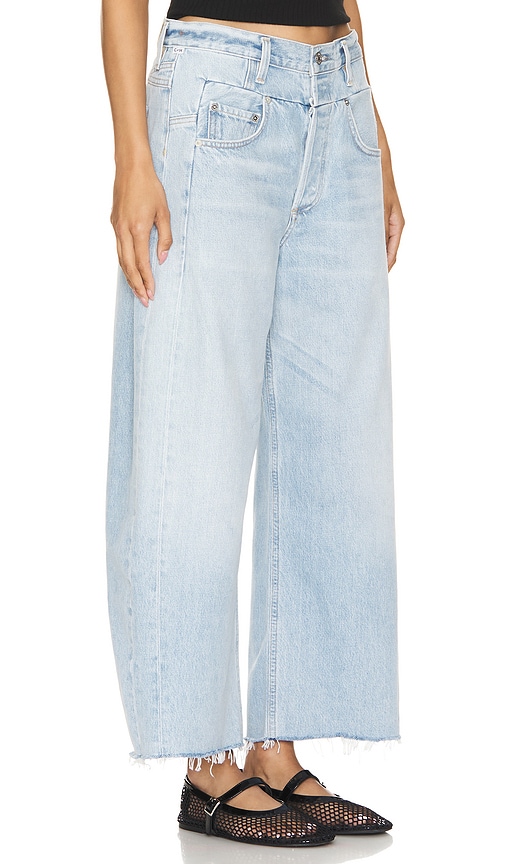 Shop Citizens Of Humanity Bisou Crop Wide Leg In Blue