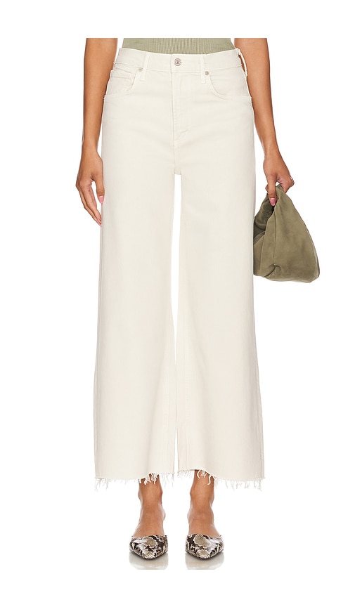 Shop Citizens Of Humanity Lyra Crop Wide Leg In Ivory