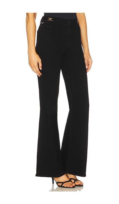 Citizen Of Humanity Citizens Of Humanity Kimberly Horsebit-embellished Flared-leg Jeans In Black