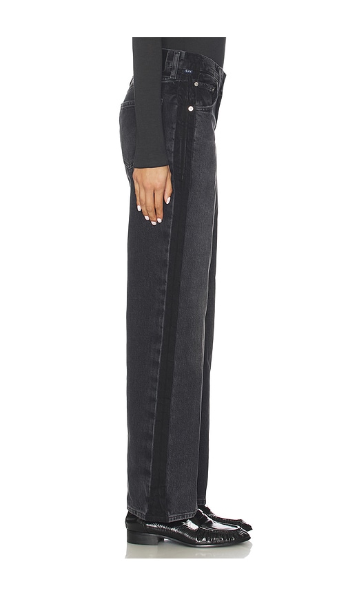  Citizens Of Humanity Lindz Low Rise Easy Straight With Tuxedo Stripe Jeans In Black. Size 23. Also In 24, 27, 29, 30, 32. 