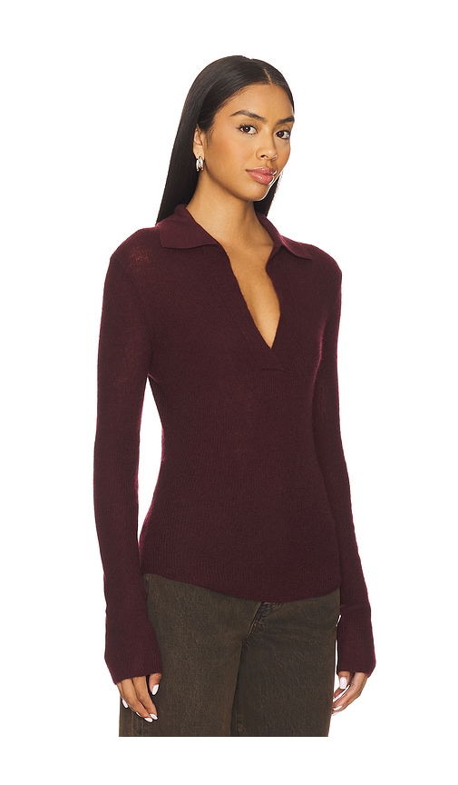 Citizen Of Humanity Simone Polo Sweater In Burgundy