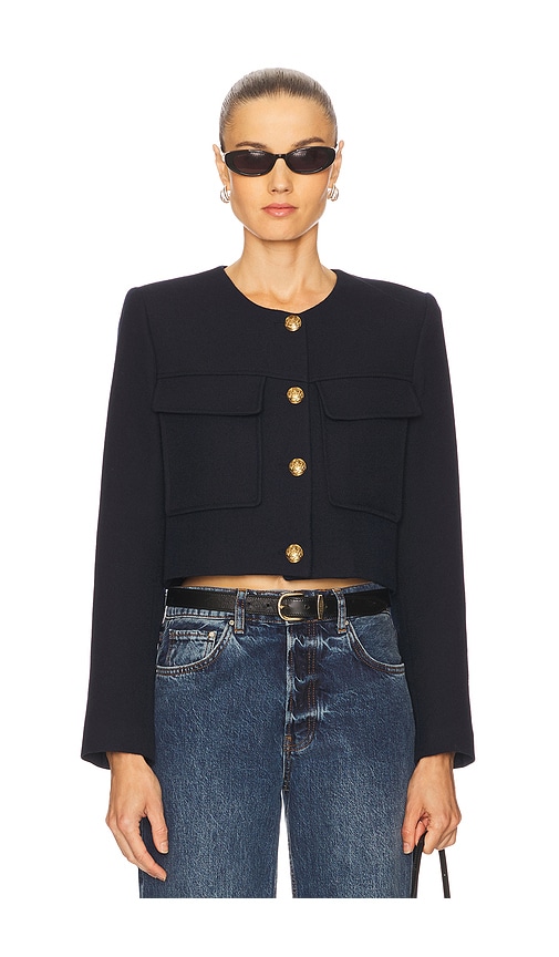Citizen Of Humanity Citizens Of Humanity Sophia Crop Wool Jacket In Blue