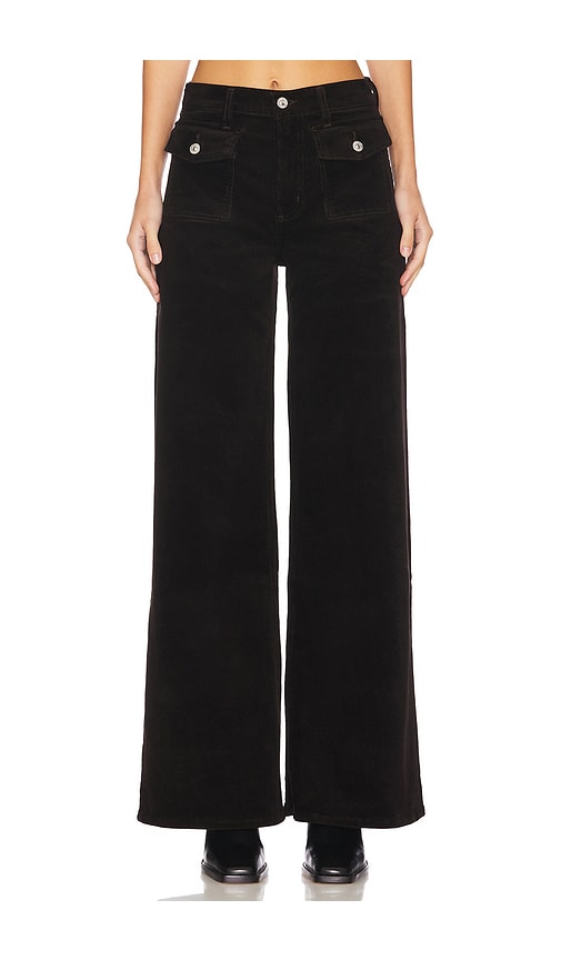 Shop Citizens Of Humanity Raven Patch Pocket Wide Leg Pant In Brown