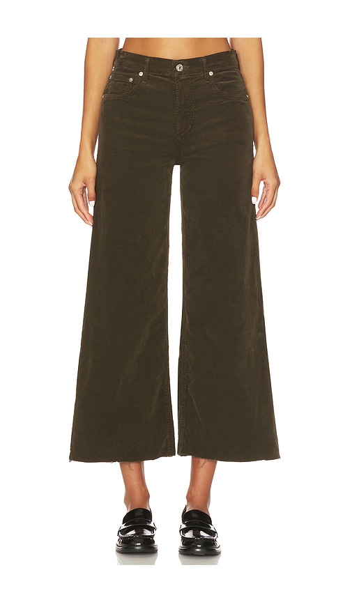 Citizen Of Humanity Lyra Cotton Corduroy Wide-leg Pants In Green
