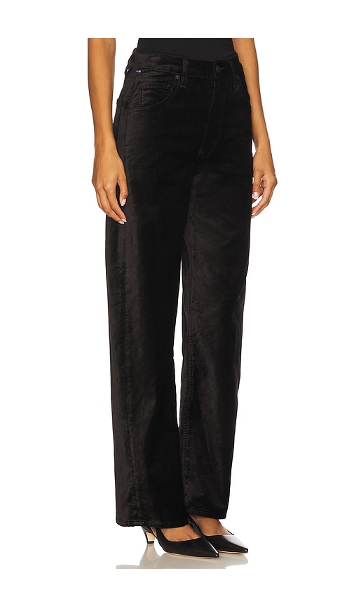 Citizen Of Humanity Velvet Ayla Baggy Trousers In Black