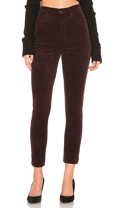 Citizens of Humanity Olivia High Rise Corduroy in Raisin | REVOLVE