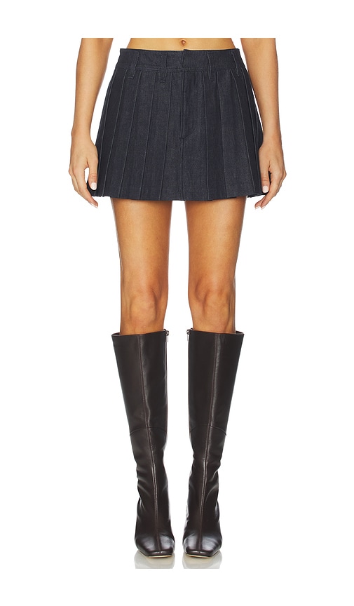 Citizen Of Humanity Pleated Mini Skirt In Juno In Black
