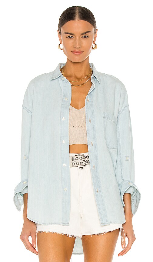 !! SOLD !! Citizens of Humanity Kayla Shirt In Bungalow selling Blue Long Sleeves Button