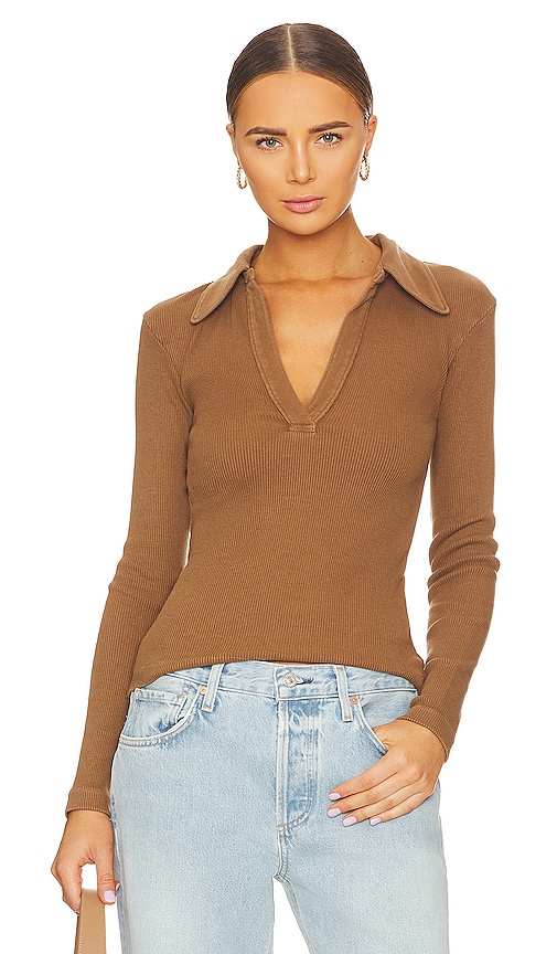 Citizens of Humanity Alba Polo in Malt Ball