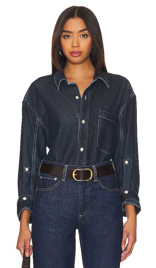 Shop Citizens Of Humanity Kayla Shirt In Blue