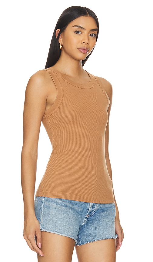 Shop Citizens Of Humanity Isabel Rib Tank In Rust