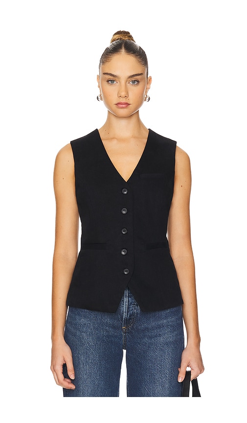 Citizens Of Humanity Jasmin Long Vest In Black