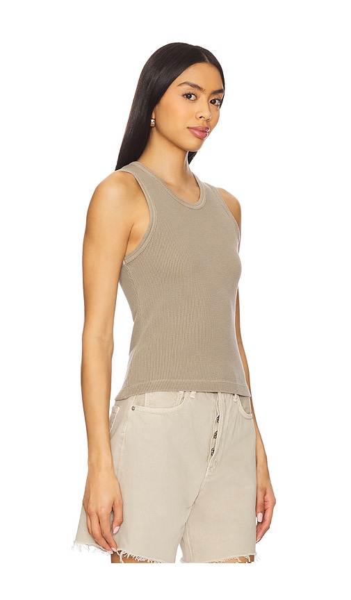 Citizens Of Humanity Inez Waffle Tank Top In Sage