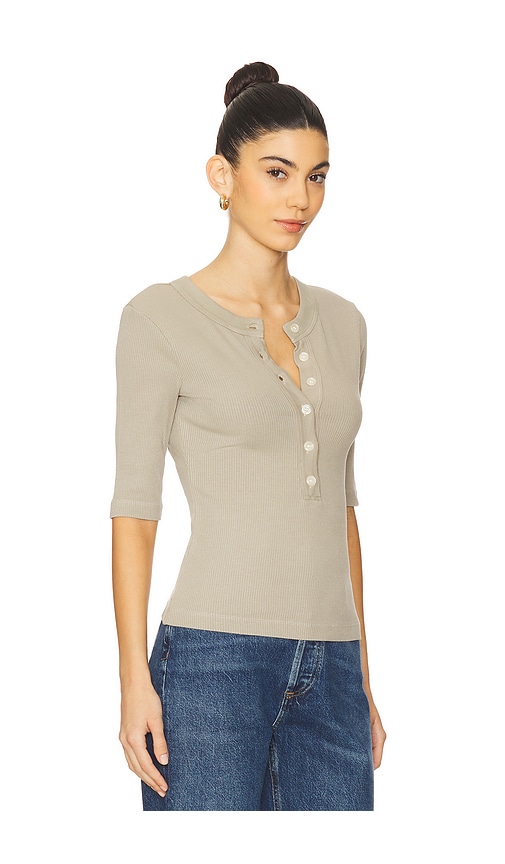 Shop Citizens Of Humanity Nali Henley Tee In Sage