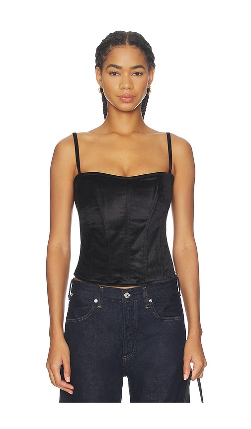 Citizen Of Humanity Darya Corset Top In Black In Black