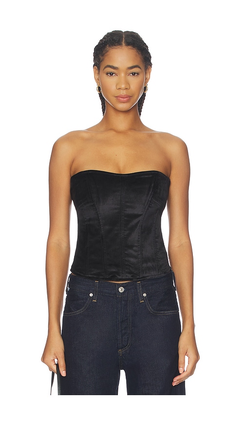 Citizen Of Humanity Darya Corset Top In Black In Black