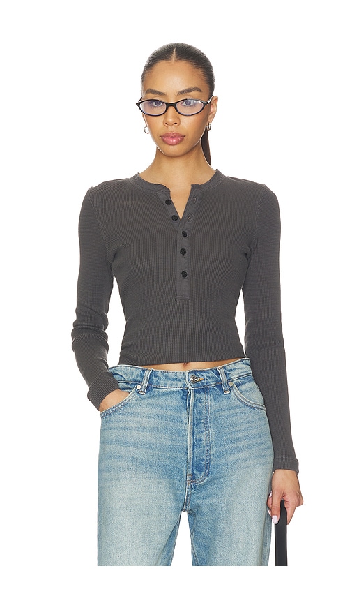 Citizens of Humanity Drea Waffle Henley Top
