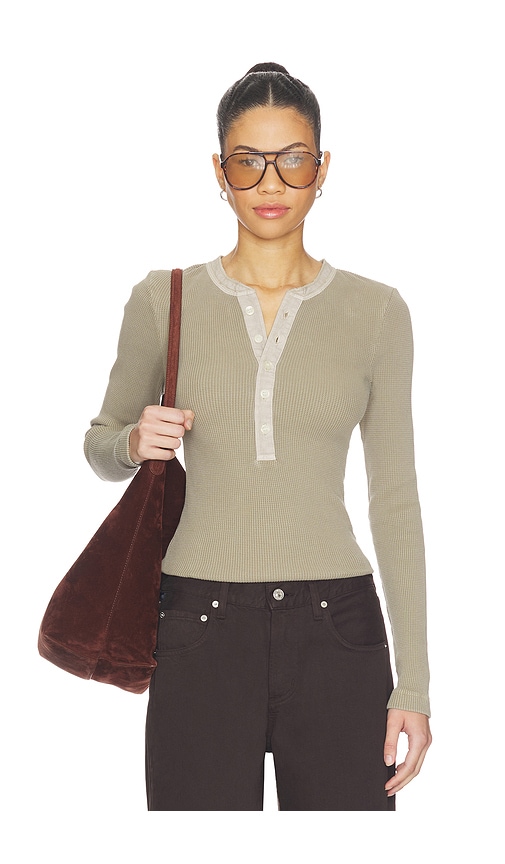 Citizens of Humanity Drea Waffle Henley Top