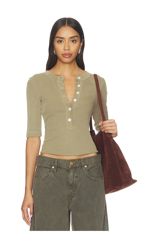 Citizens of Humanity Nali Short Sleeve Henley Top