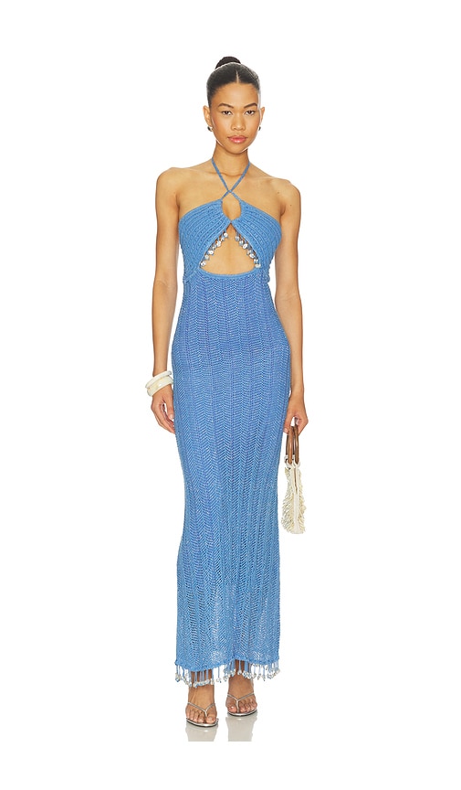 long sleeve knit beach dress Carnation Long Sleeve Knit Maxi Dress main image 1