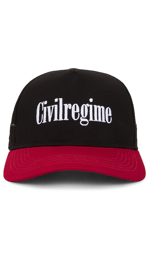 Civil Regime Bloom With Us Strapback Hat in Black.