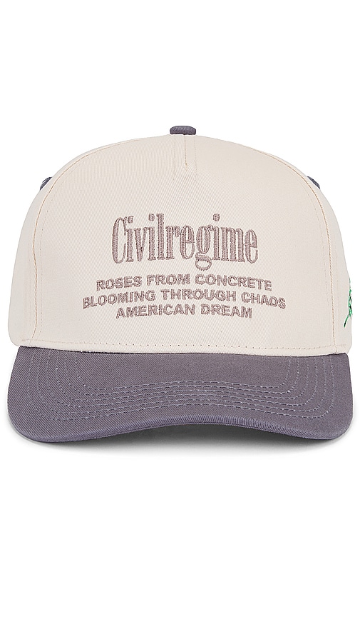 Civil Regime American Dream 5 Panel Snapback Hat In Butter & Cement
