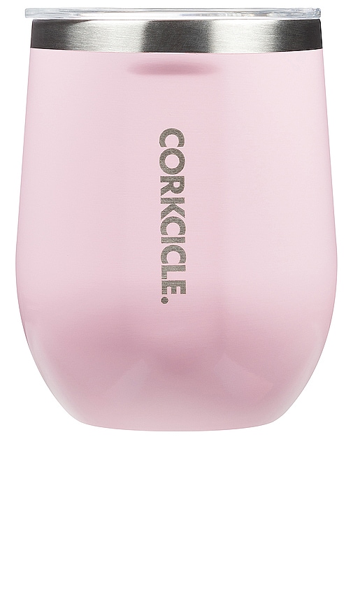 Corkcicle 12 oz Stemless-Rose Quartz